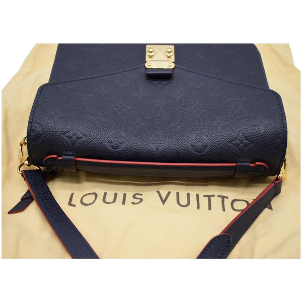 LOUIS VUITTON Metis Pochette Empreinte Leather Crossbody Bag Blue