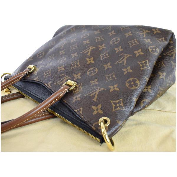 LOUIS VUITTON Pallas Monogram Canvas 2Way Shoulder Bag Brown