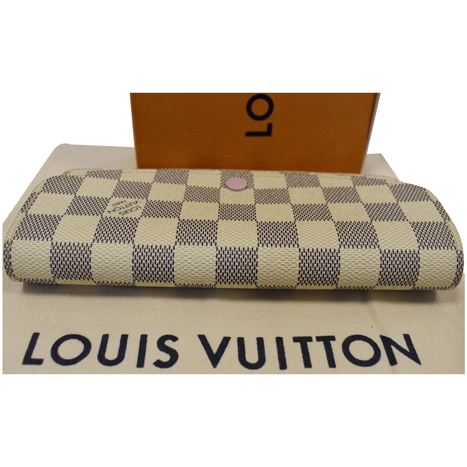 Louis Vuitton Emilie Wallet Damier Azur Cream – Now You Glow