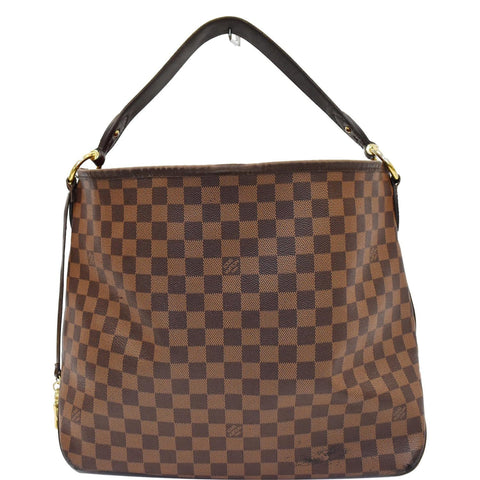 LOUIS VUITTON Delightful MM Damier Ebene Hobo Bag Brown