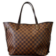 LOUIS VUITTON Neverfull MM Damier Ebene Shoulder Bag Brown