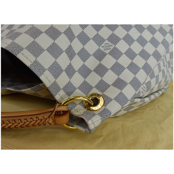 Louis Vuitton Artsy GM Damier Azur Shoulder Bag White - corner side