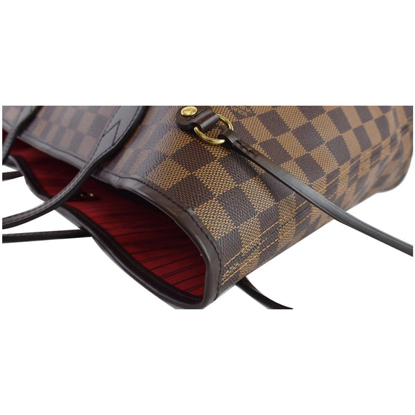 LOUIS VUITTON Neverfull MM Damier Ebene Brown Tote Shoulder Bag Brown