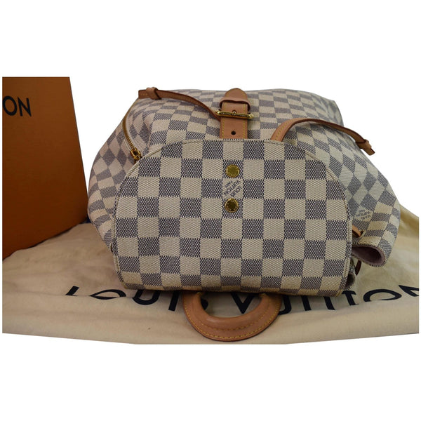 Louis Vuitton Sperone Damier Azur Backpack Bag White - top upper side