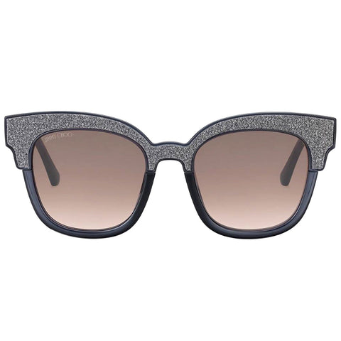 JIMMY CHOO MAYELA/S 18R 50 Square Women Grey Sunglasses Brown Lens
