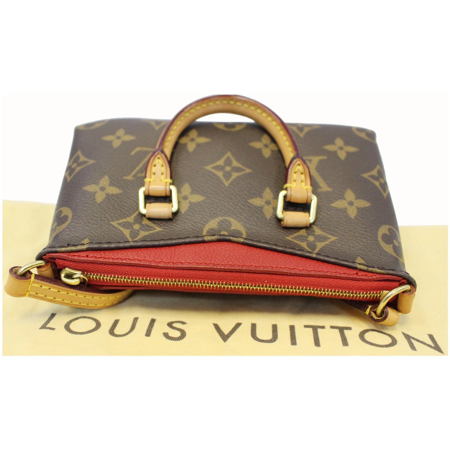 Louis Vuitton Nano Pallas Red Monogram Bag