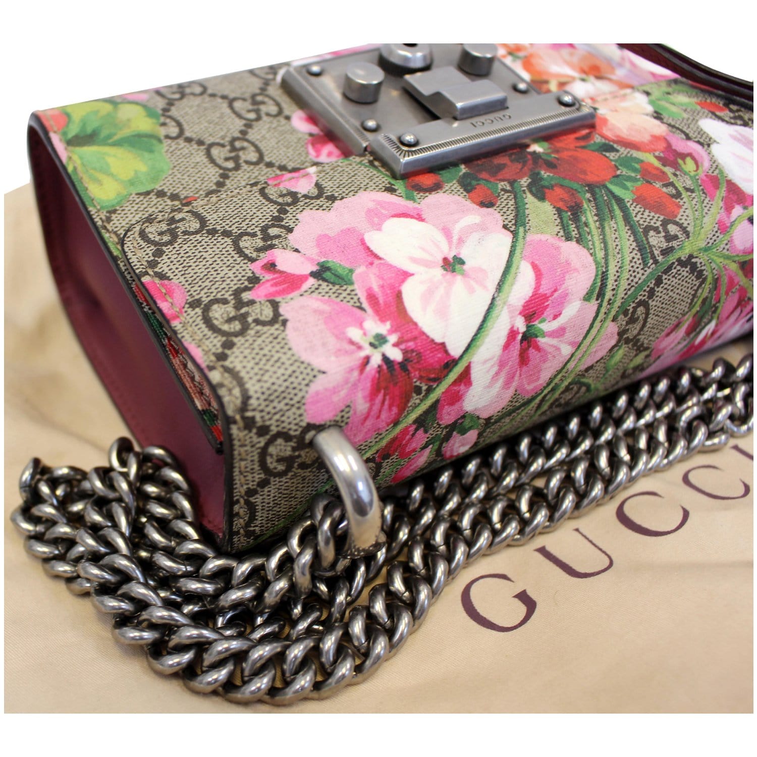AUTHENTIC Gucci GG Supreme Monogram Medium Padlock Top Handle Bag PREO –  Jj's Closet, LLC