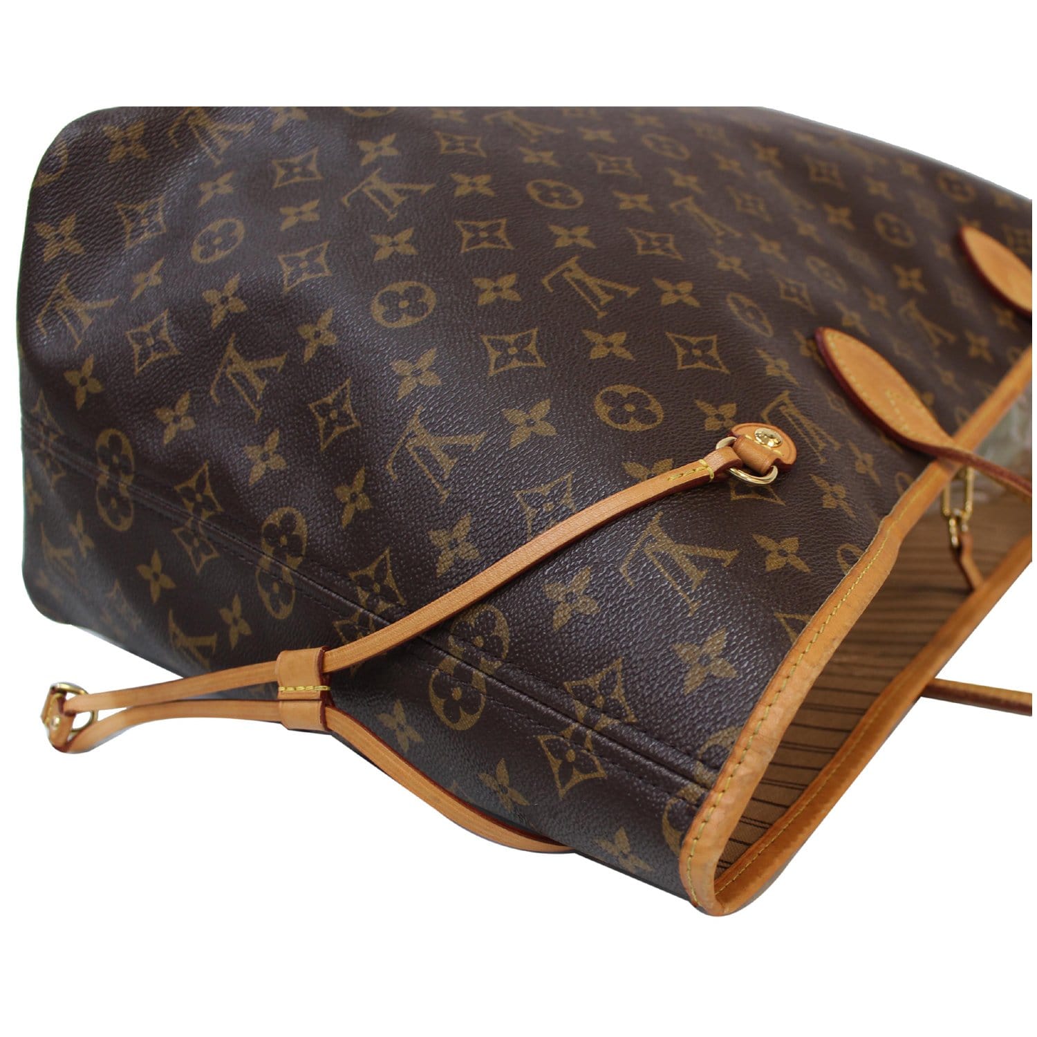 Neverfull cloth tote Louis Vuitton Brown in Cloth - 20711400