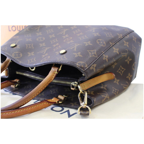 LOUIS VUITTON Montaigne MM Monogram Canvas Shoulder Bag Brown