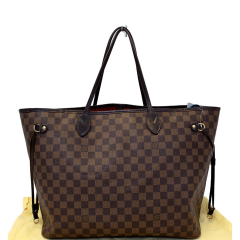 LOUIS VUITTON Neverfull GM Damier Ebene Brown Tote Shoulder Bag
