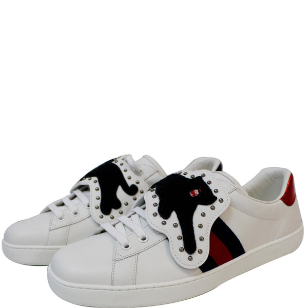 GUCCI Ace Low-Top With Removable Patches Sneaker White 477107 US 9