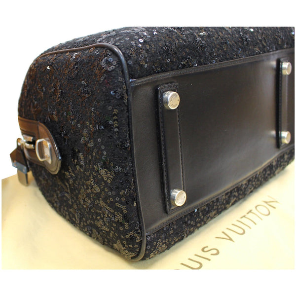 LOUIS VUITTON Sunshine Express Speedy Sequin Satchel Bag Black