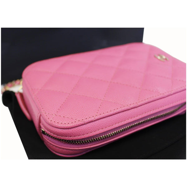 CHANEL Wallet On Chain WOC Caviar Leather Phone Holder Pink-US