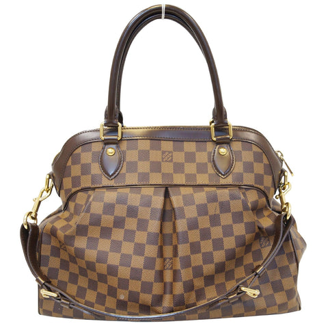 LOUIS VUITTON Trevi GM Damier Ebene Shoulder Handbag Brown