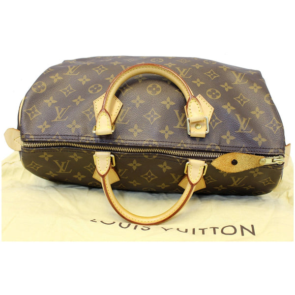 Louis Vuitton Speedy 35 - Lv Monogram Canvas Satchel Bag - gold strap