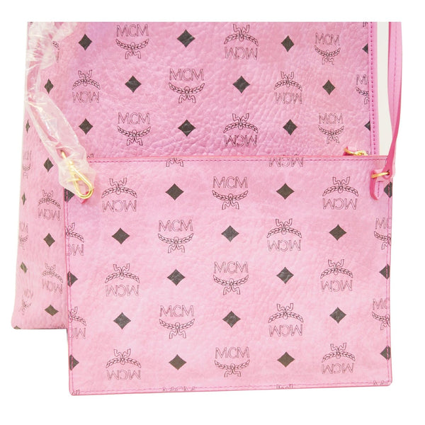 MCM Visetos Medium Shopper Tote Bag Pink - for sale