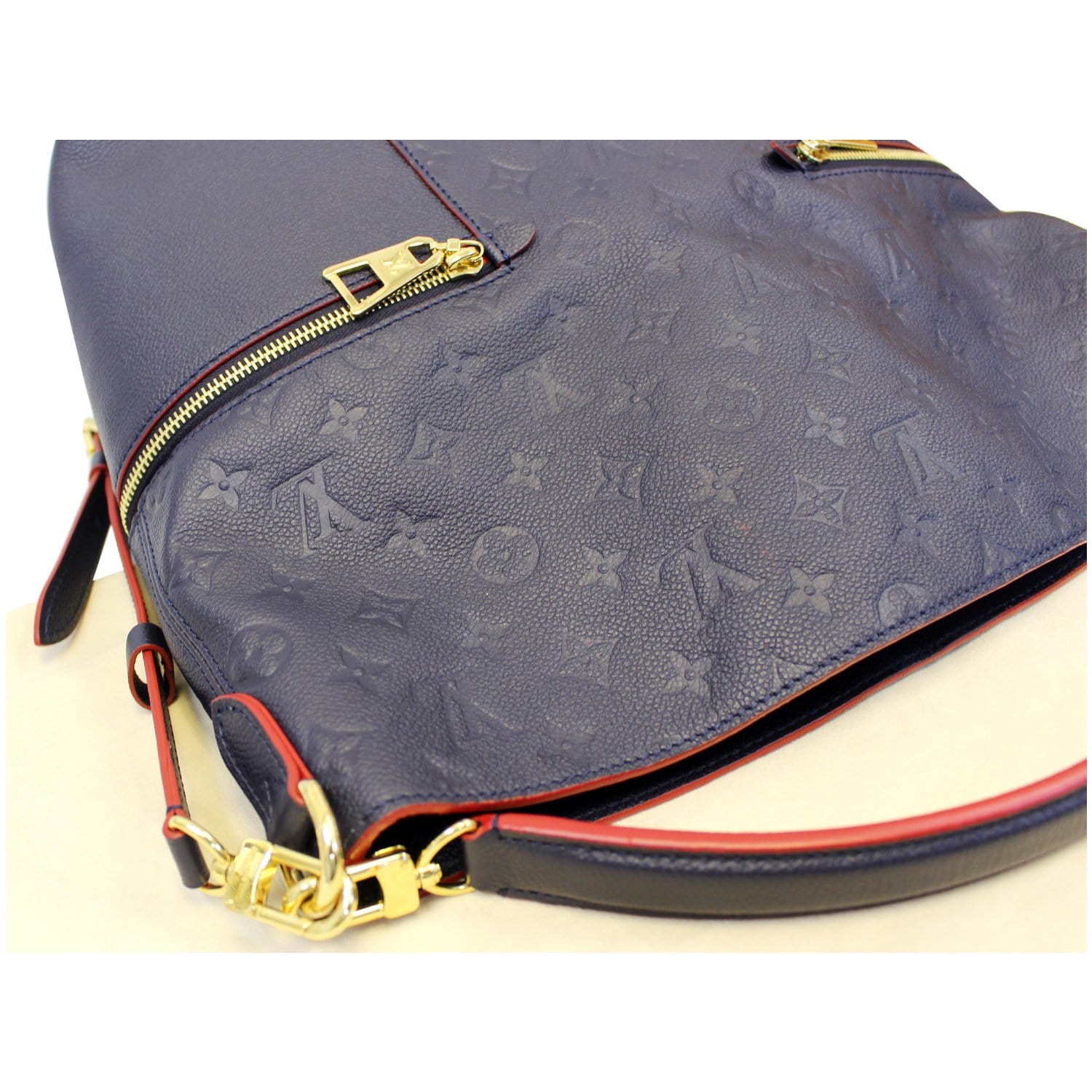 Louis Vuitton Melie Navy Leather Empreinte Hobo Bag , Monogram