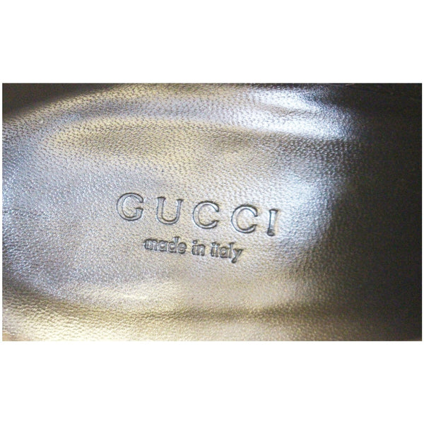 Gucci Boots Leather Brown Guccissima Size 9B - gucci tag
