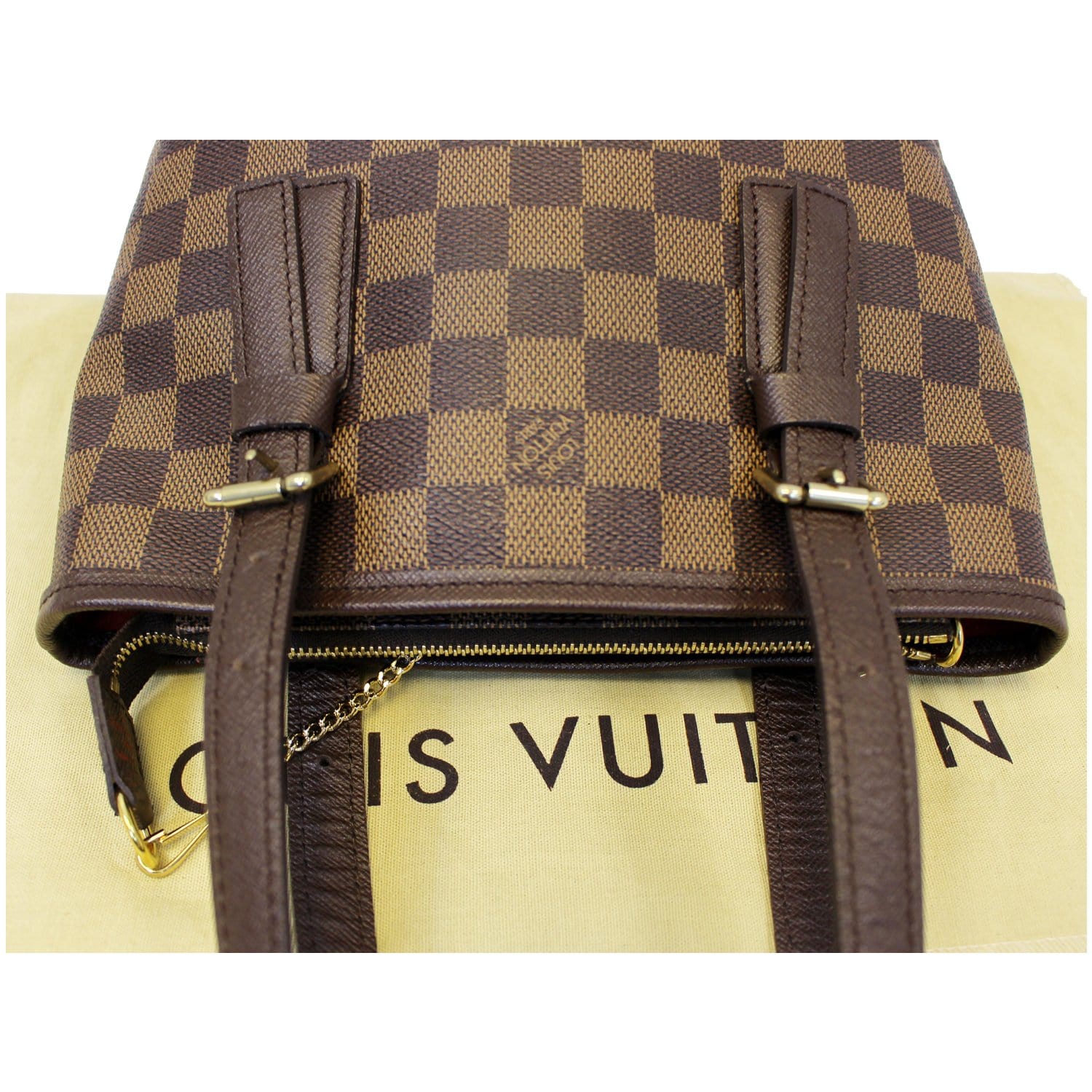 Shop for Louis Vuitton Damier Ebene Canvas Leather Bucket Marais PM Bag -  Shipped from USA