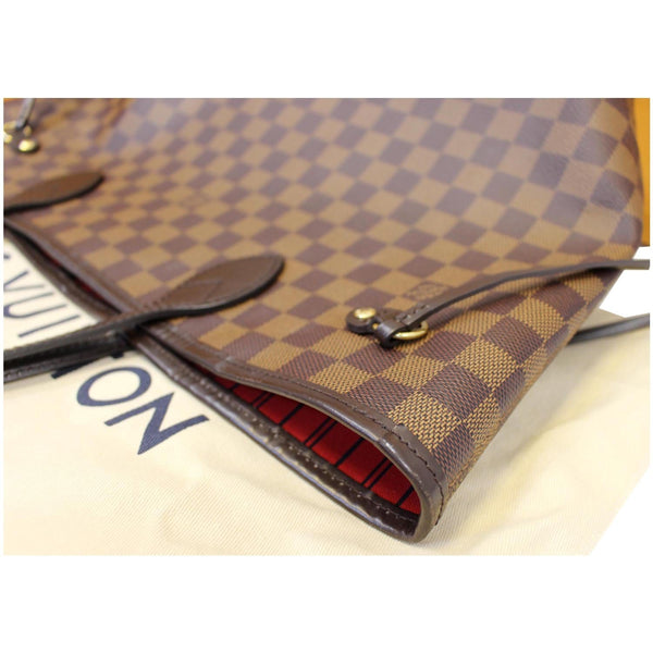 Louis Vuitton Neverfull MM Damier Ebene Tote Bag - side view