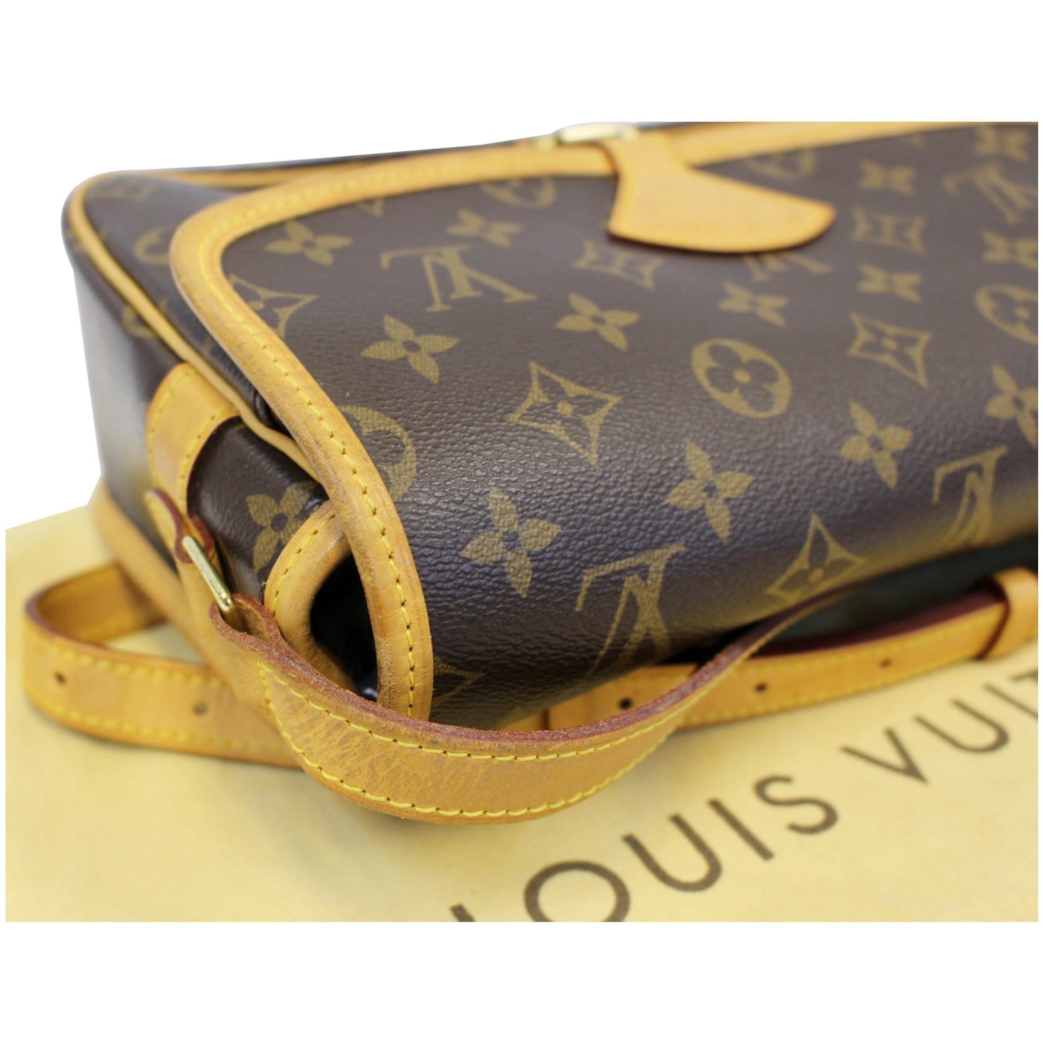Louis+Vuitton+Sologne+Shoulder+Bag+Brown+Canvas+Monogram+Coated