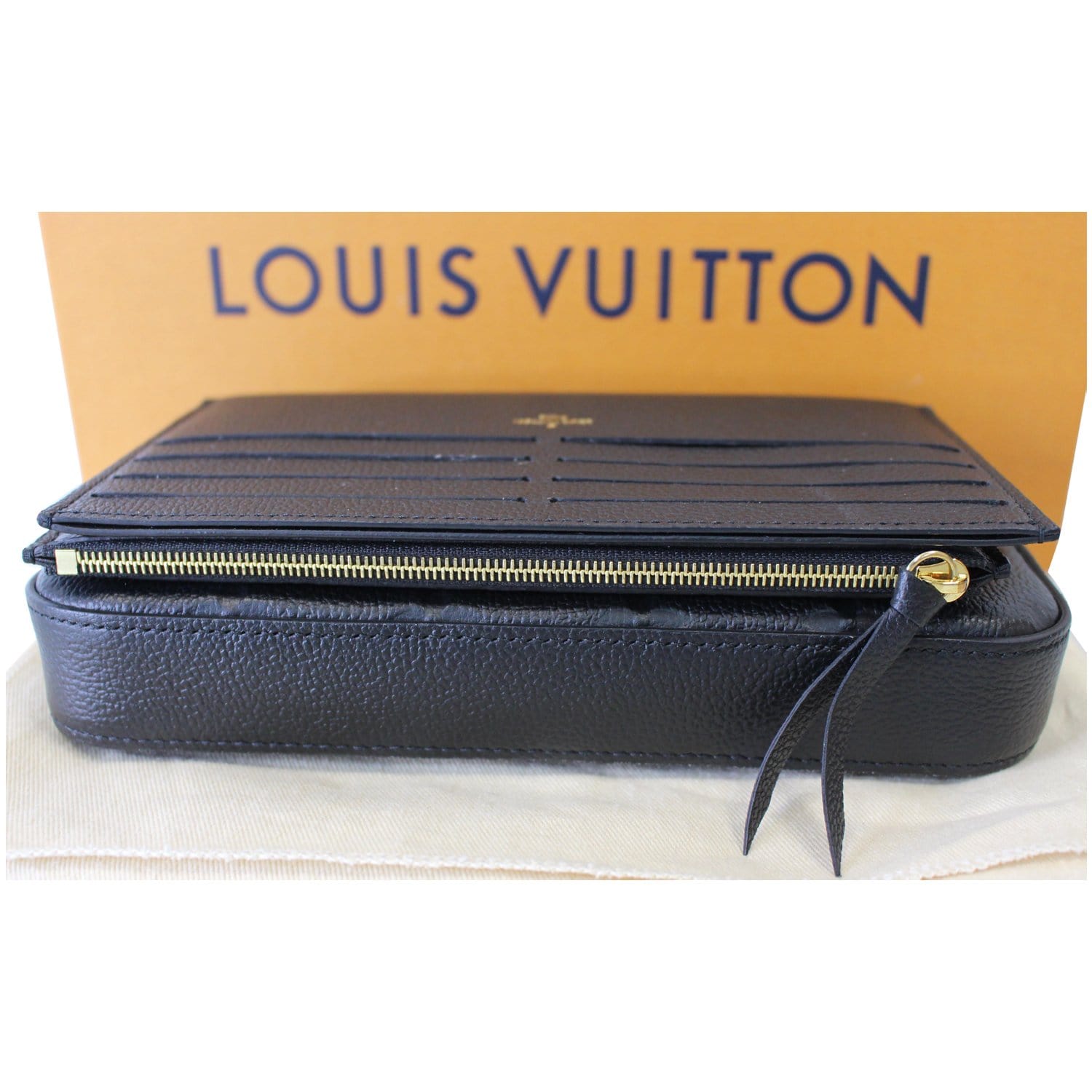 Louis Vuitton Empreinte Leather Black & Beige Felicie Pochette Crossbody  Bag – Perry's Jewelry