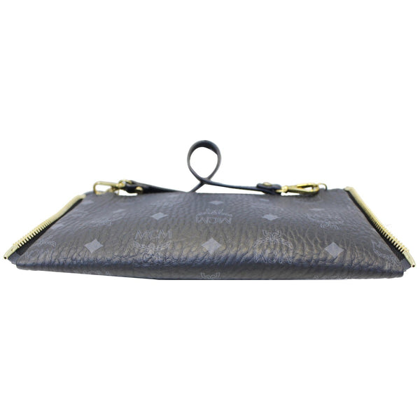 MCM Visetos Crossbody Bag Black  - bottom view