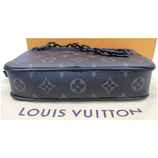 Louis Vuitton Pochette Volga Clutch Bag Black - Bottom View