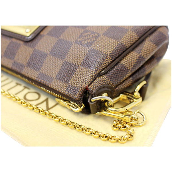 Louis Vuitton Pochette Eva Damier Ebene Clutch - chain