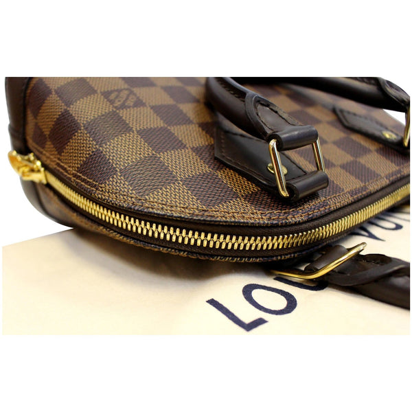 LOUIS VUITTON Alma BB Damier Ebene Satchel Crossbody Bag Brown