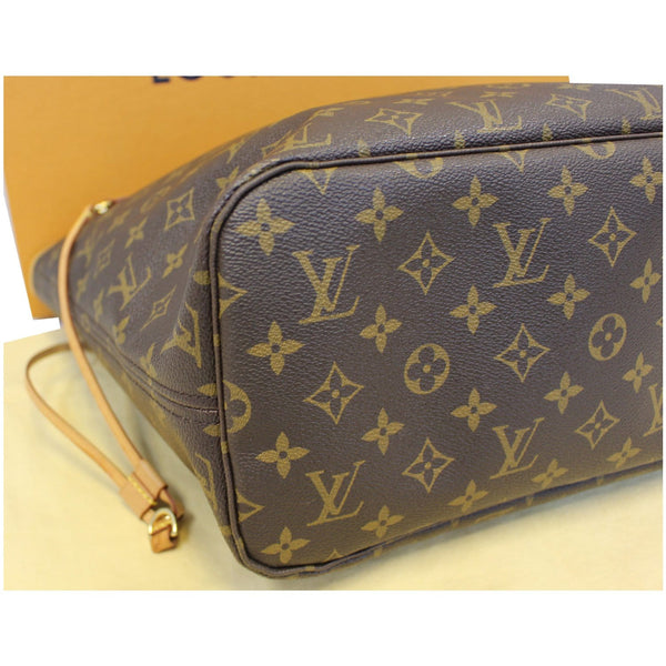LOUIS VUITTON Neverfull MM Monogram Canvas Tote Shoulder Bag Brown