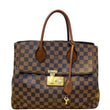 LOUIS VUITTON Ascot Damier Ebene Satchel Bag Brown