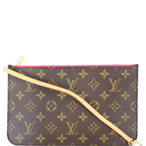 LOUIS VUITTON Pochette Wristlet Pouch Monogram Canvas Neverfull