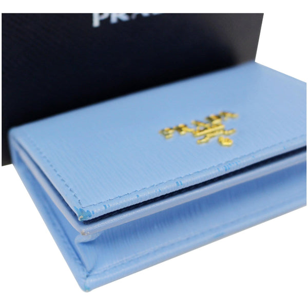 Prada Saffiano Wallet in Leather - Laid with box Left side