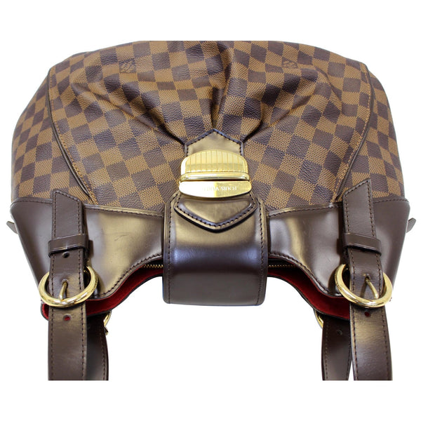 LOUIS VUITTON Sistina MM Damier Ebene Shoulder Bag Brown-US