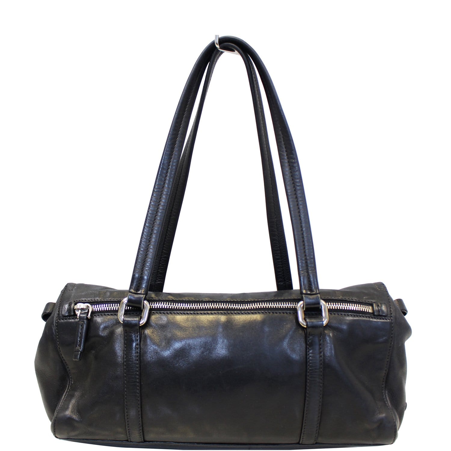 Prada - Women's Shoulder Bag - Black - Leather