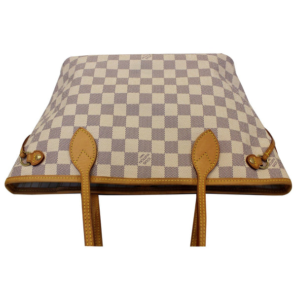 Louis Vuitton Neverfull PM Damier Azur Tote Bag - lv strap