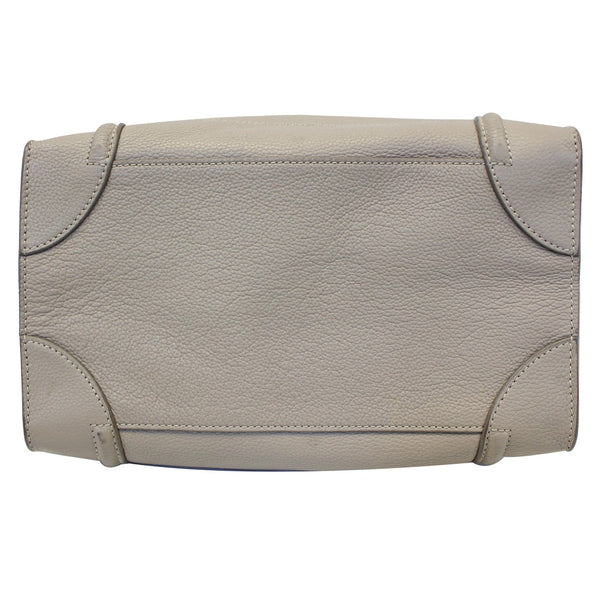 Celine calfskin mini leather luggage tote bag- Bottom view