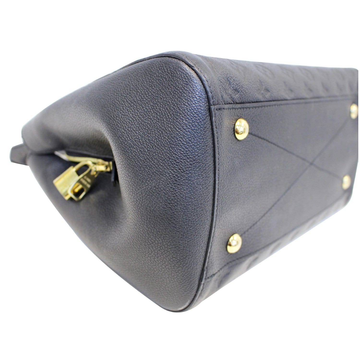 Louis Vuitton Black Monogram Empreinte Leather Montaigne GM Bag