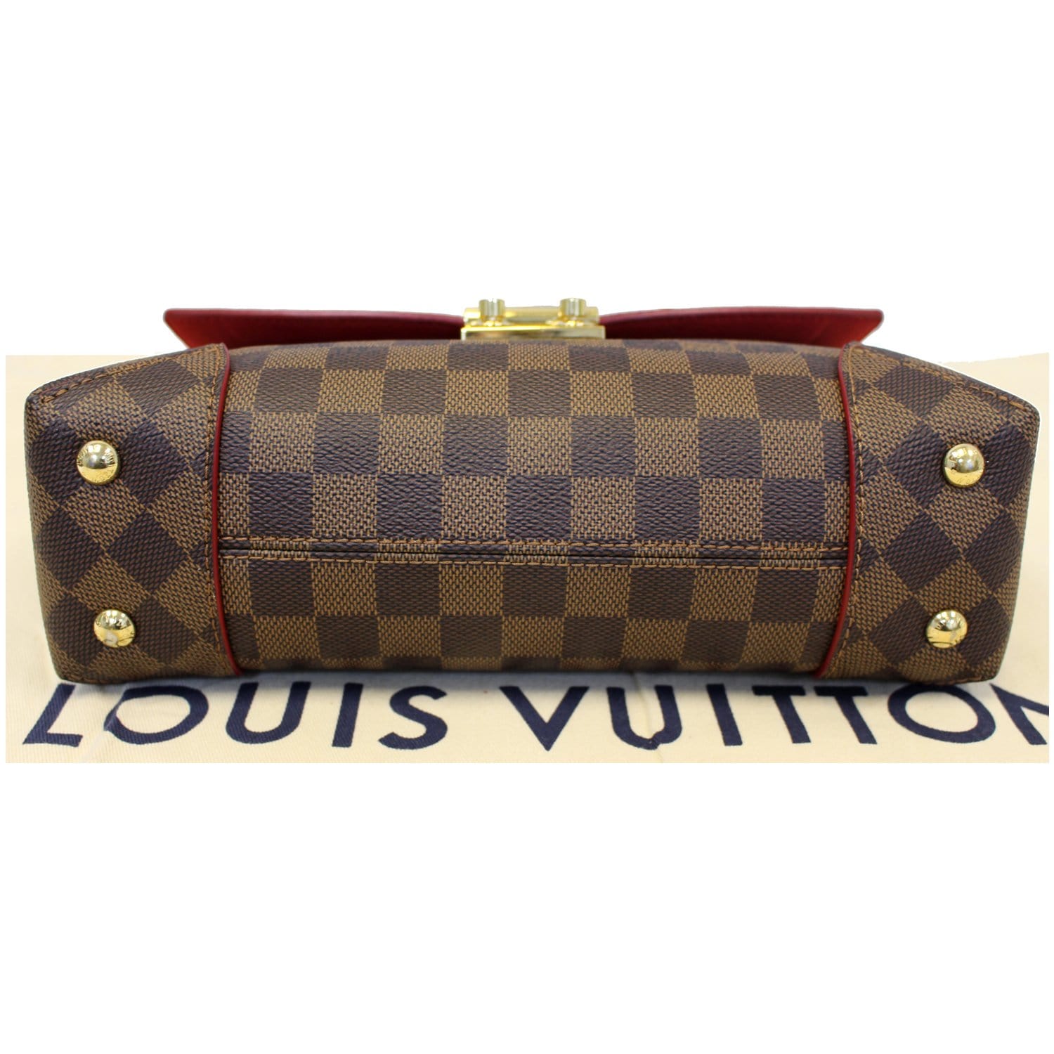 Louis Vuitton Damiere Ebene Rosa Ballerine Caissa Chain Clutch Bag