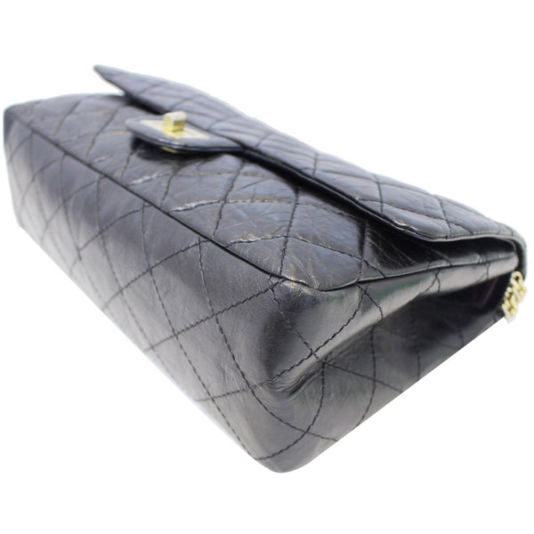 CHANEL 2.55 Reissue Calfskin Leather Flap Shoulder Bag Black-US 