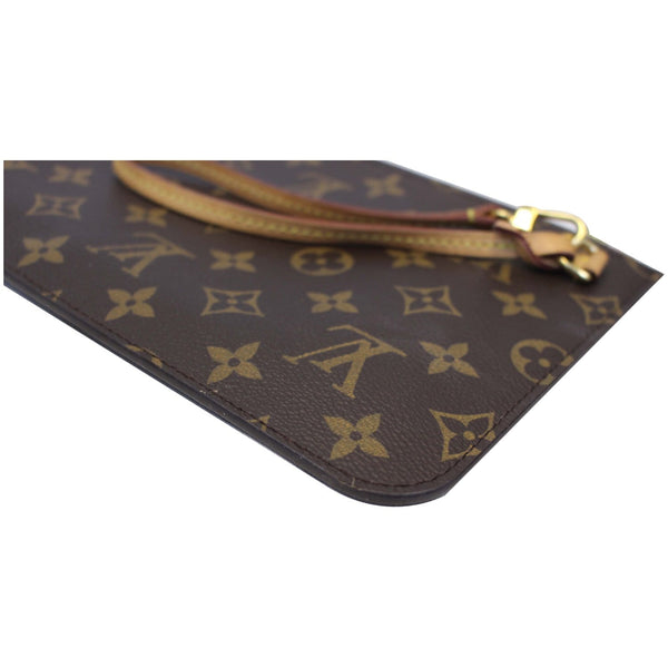 LOUIS VUITTON Pochette Wristlet Pouch Monogram Canvas Neverfull MM Brown
