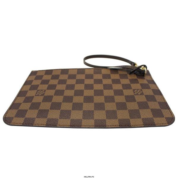 LOUIS VUITTON Pochette Wristlet Pouch Damier Ebene Neverfull MM-US