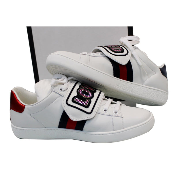 GUCCI Ace Loved Low Top Sneakers White 505329 US 5.5