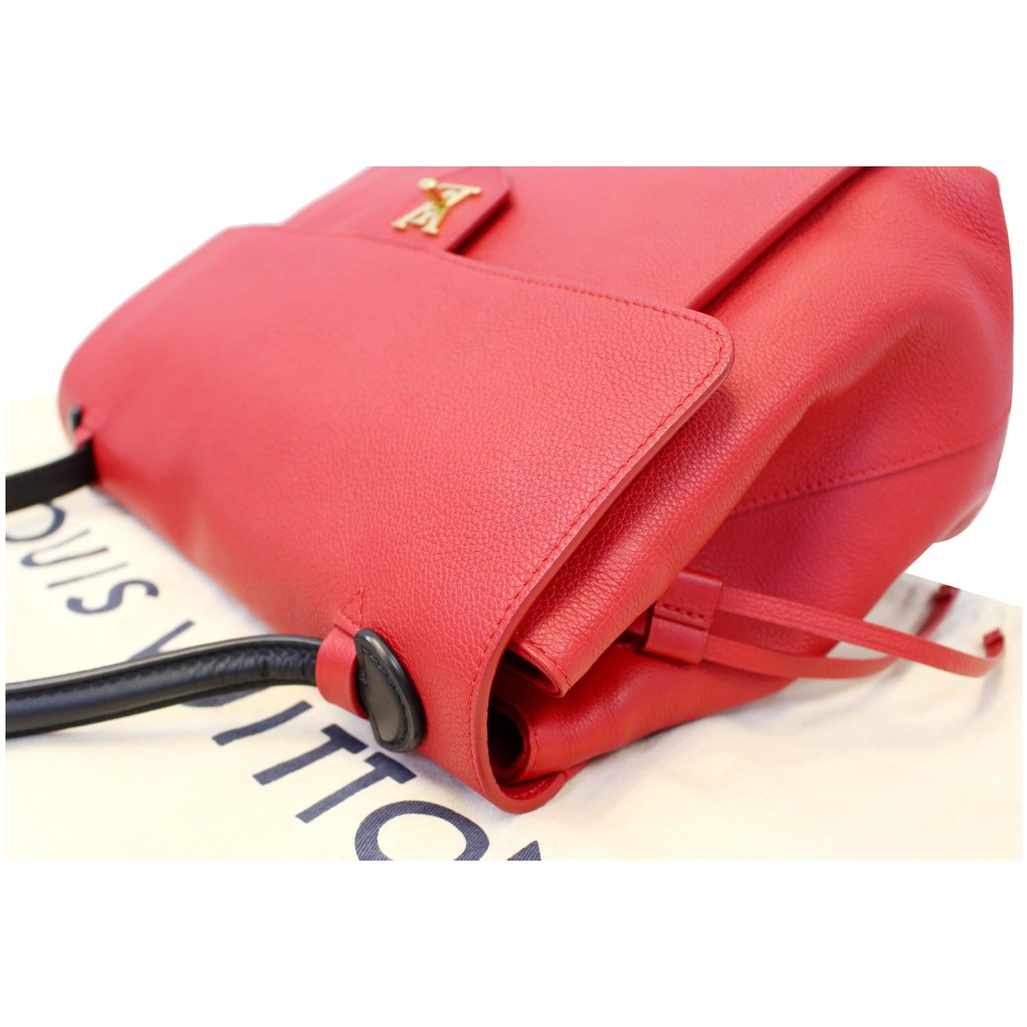 Lockme leather handbag Louis Vuitton Red in Leather - 34779424
