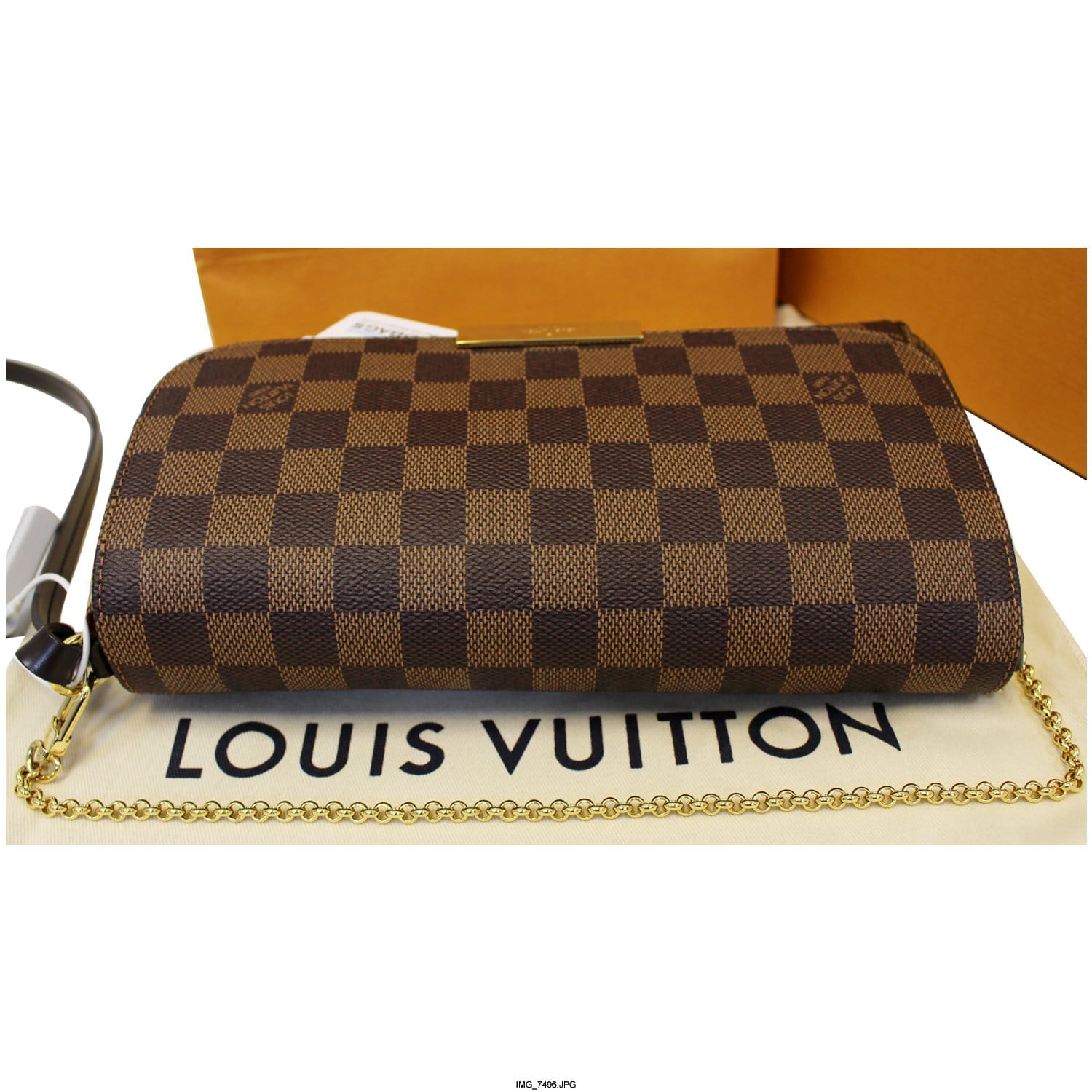 Louis Vuitton Damier Ebene Favorite MM 2way Crossbody Flap Bag 857624