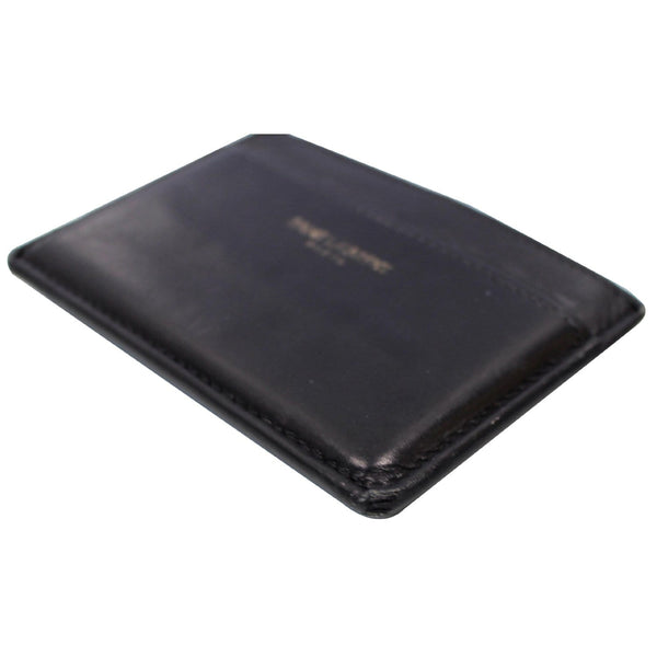 YVES SAINT LAURENT Smooth Leather Card Holder Black