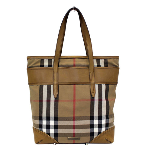 BURBERRY Vintage House Check Webbing Medium Marlow Tote Bag