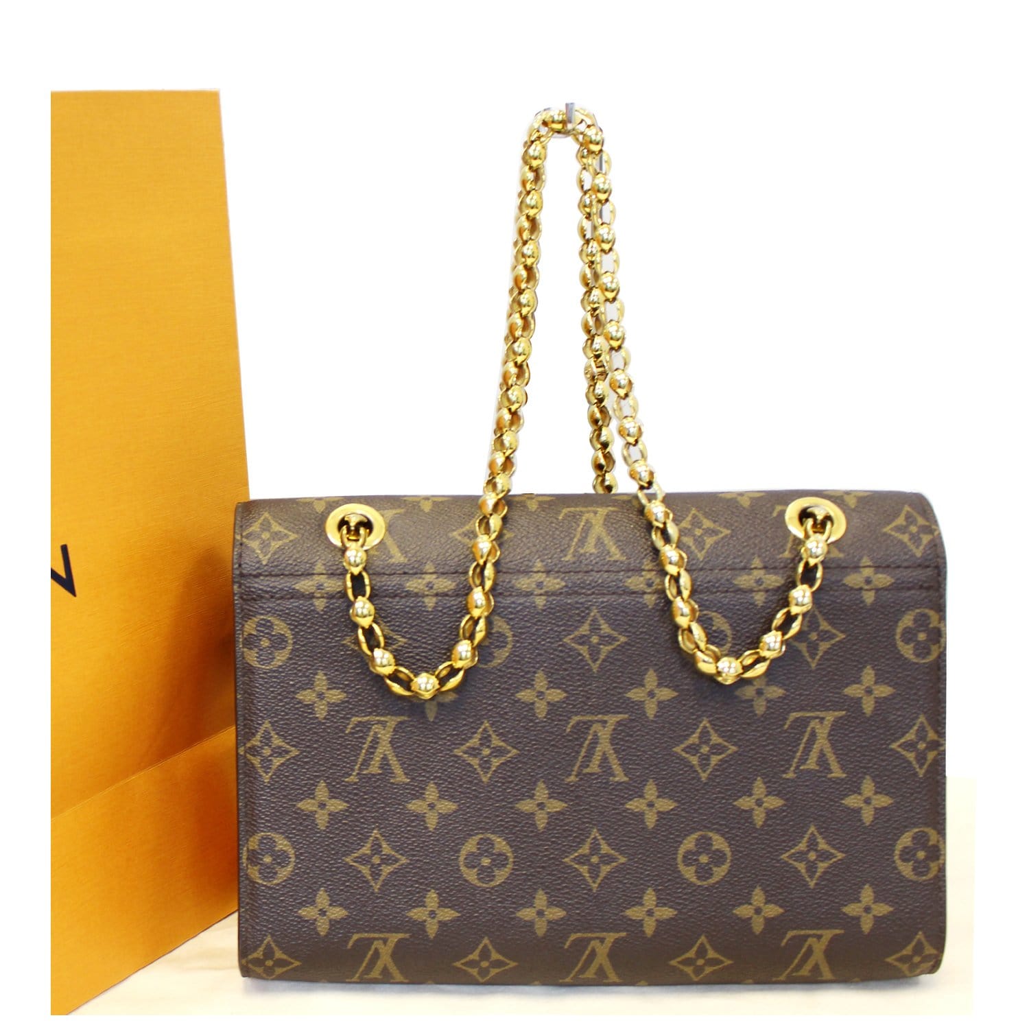 Louis+Vuitton+Victoire+Shoulder+Bag+Brown+Canvas%2FLeather for sale online