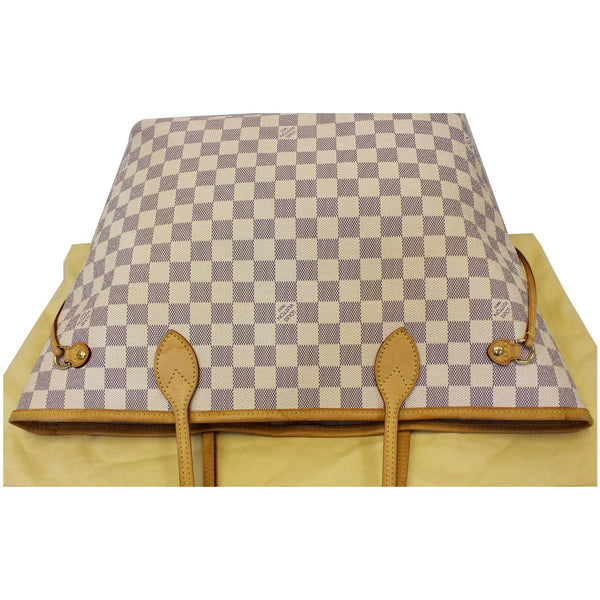 Louis Vuitton Neverfull MM Damier Azur White Bag - full view